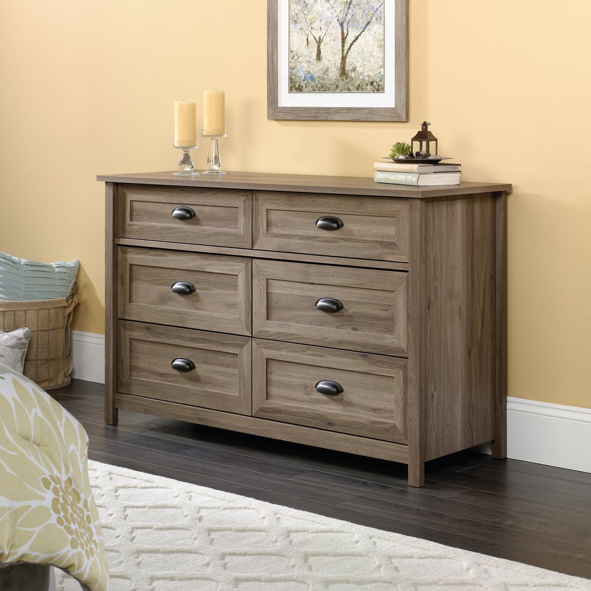 Sauder County Line Dresser, Salt Oak finish Sauder