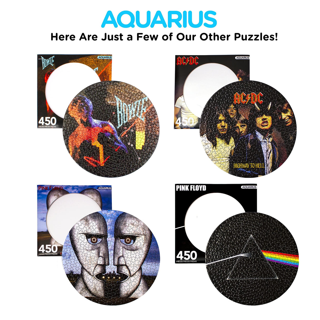 AQUARIUS AC/DC Highway to Hell Record Disc Puzzle (450 Piece Jigsaw Puzzle) - Officially Licensed AC/DC Merchandise & Collectibles - Glare Free - Precision Fit - 12 x 12 Inches AQUARIUS