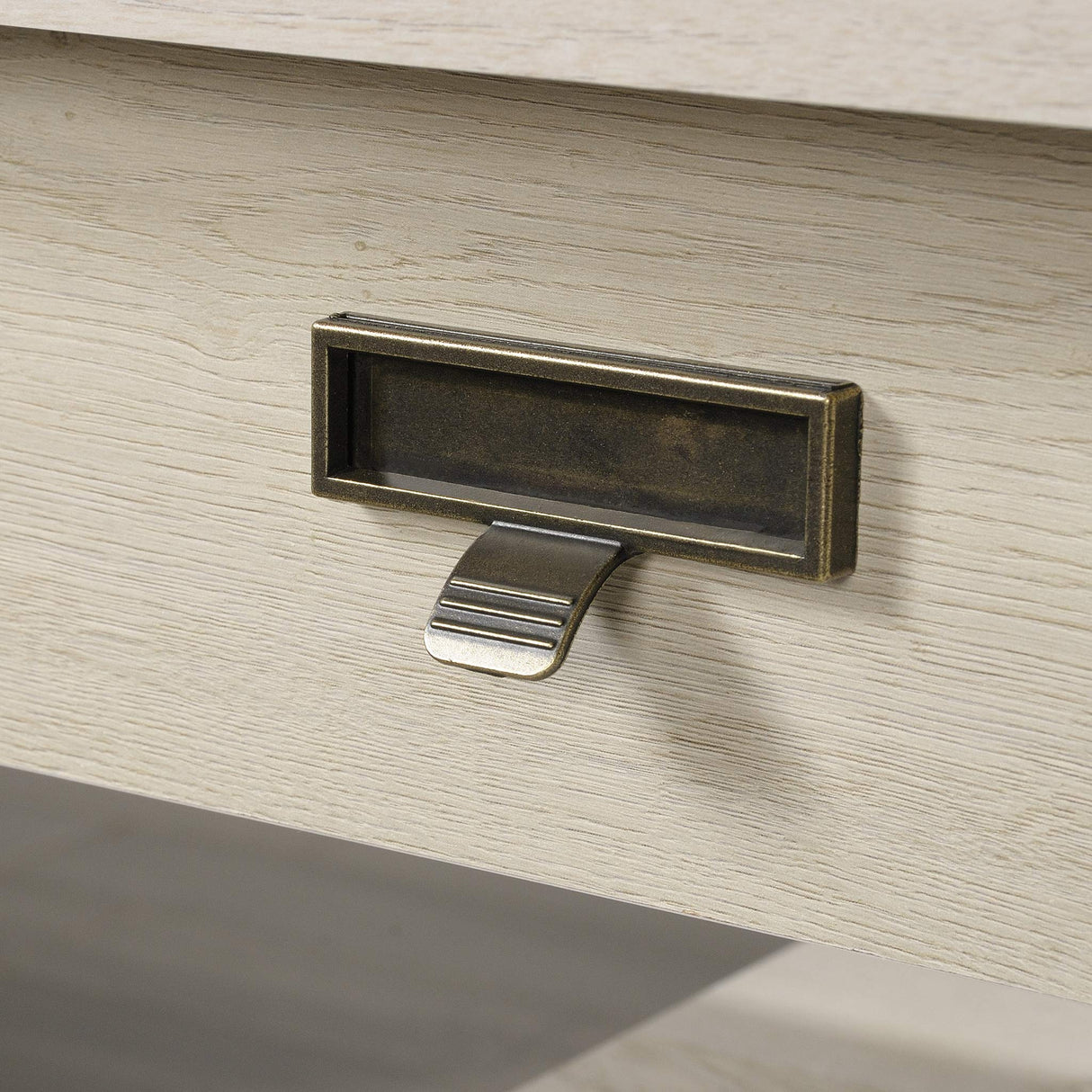 Sauder Trestle Executive Trestle Desk, Chalked Chestnut finish Sauder