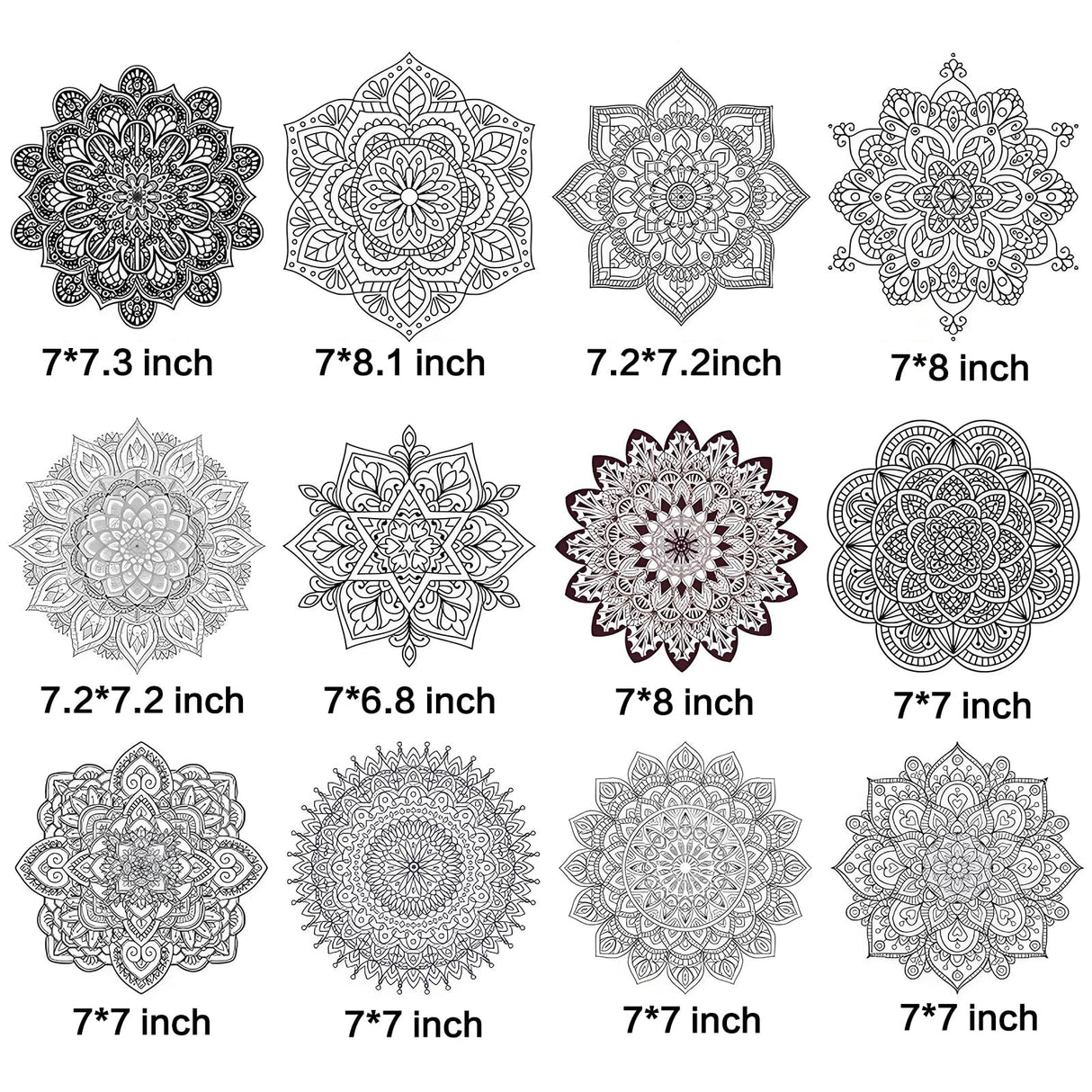 Mandala Designs Suncatcher Window Art Kit, 12 Pcs DIY Window Clings with MarkersYour Own Stained Glass Mandala Art Kit for for Home Decorations Perfect Hobby for Women, Elderly Gorofit