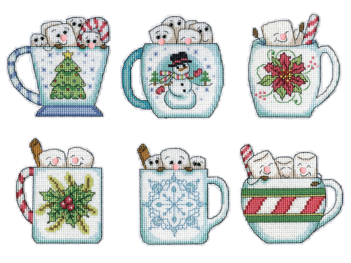 Design Works Crafts Inc. Holiday Mugs Counted Cross Stitch Ornament Kit - Set/6 Design Works Crafts Inc.