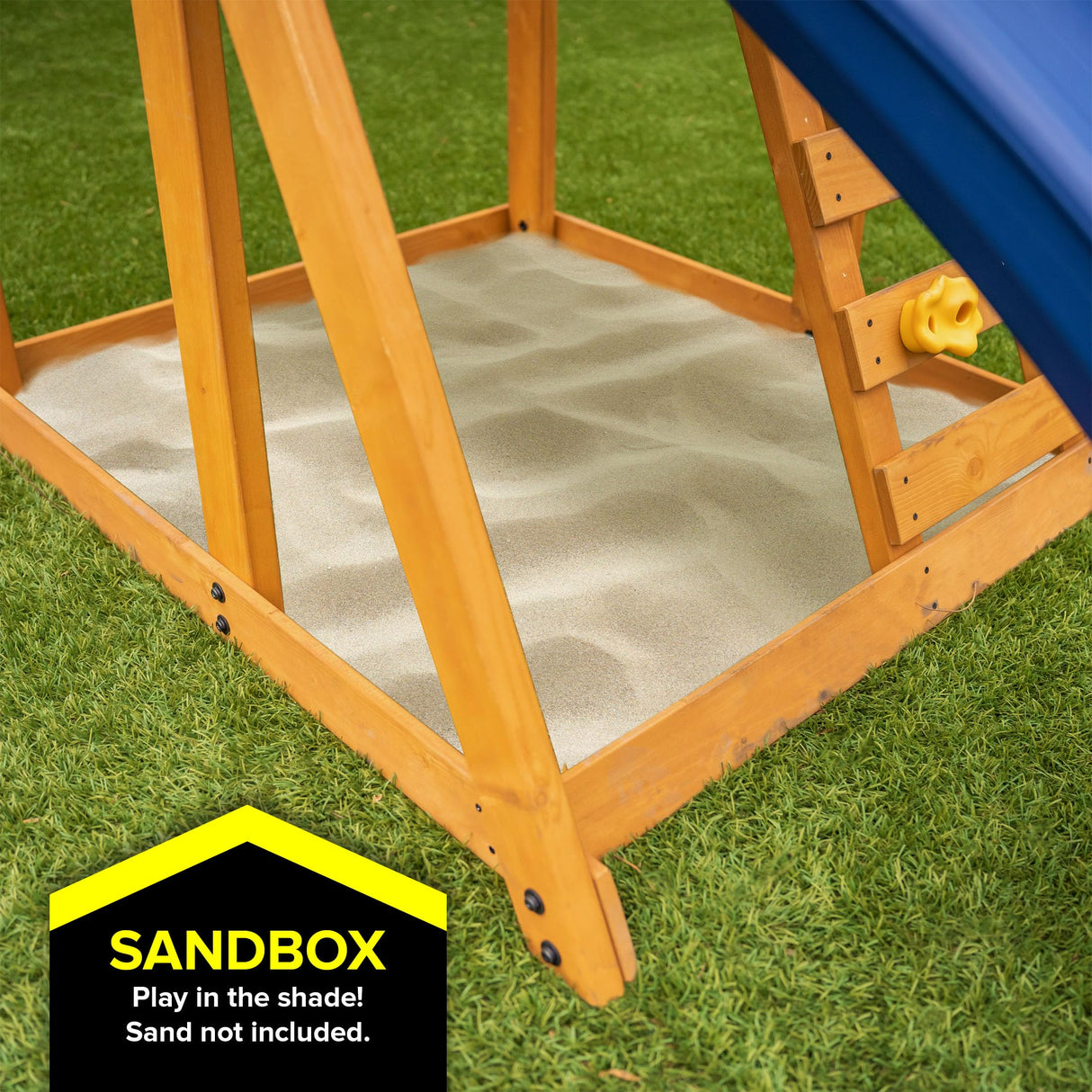 Sportspower Augusta Wooden Swing Set with Heavy Duty A-Frame & 6ft Double Wall Slide, Bonus Anchor Kit Included Sportspower