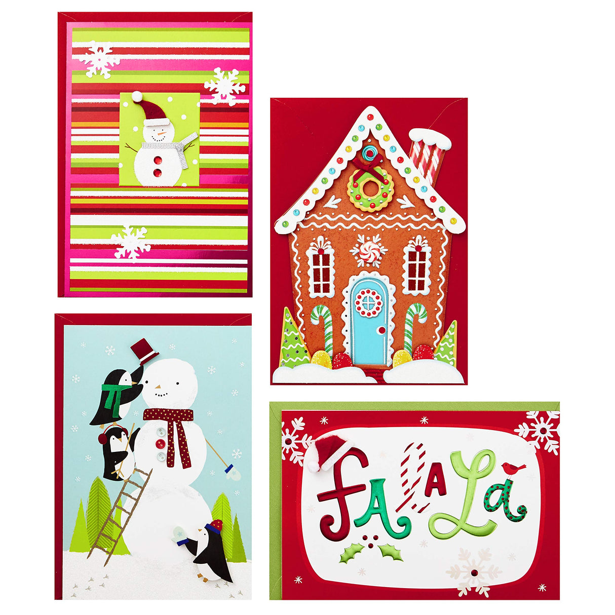 Hallmark Boxed Handmade Christmas Cards Assortment (Set of 24 Special Holiday Greeting Cards and Envelopes) (1XPX5156) Hallmark