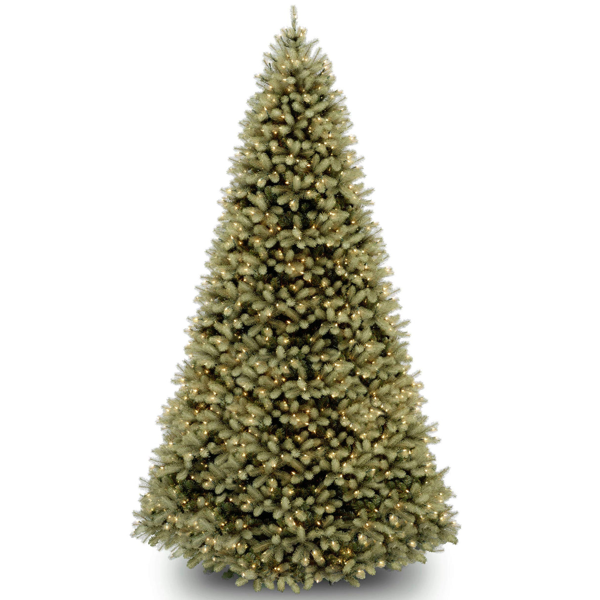 National Tree Company Pre-Lit 'Feel Real' Artificial Full Downswept Christmas Tree, Green, Douglas Fir, Dual Color LED Lights, Includes Stand and PowerConnect, 9 feet National Tree Company