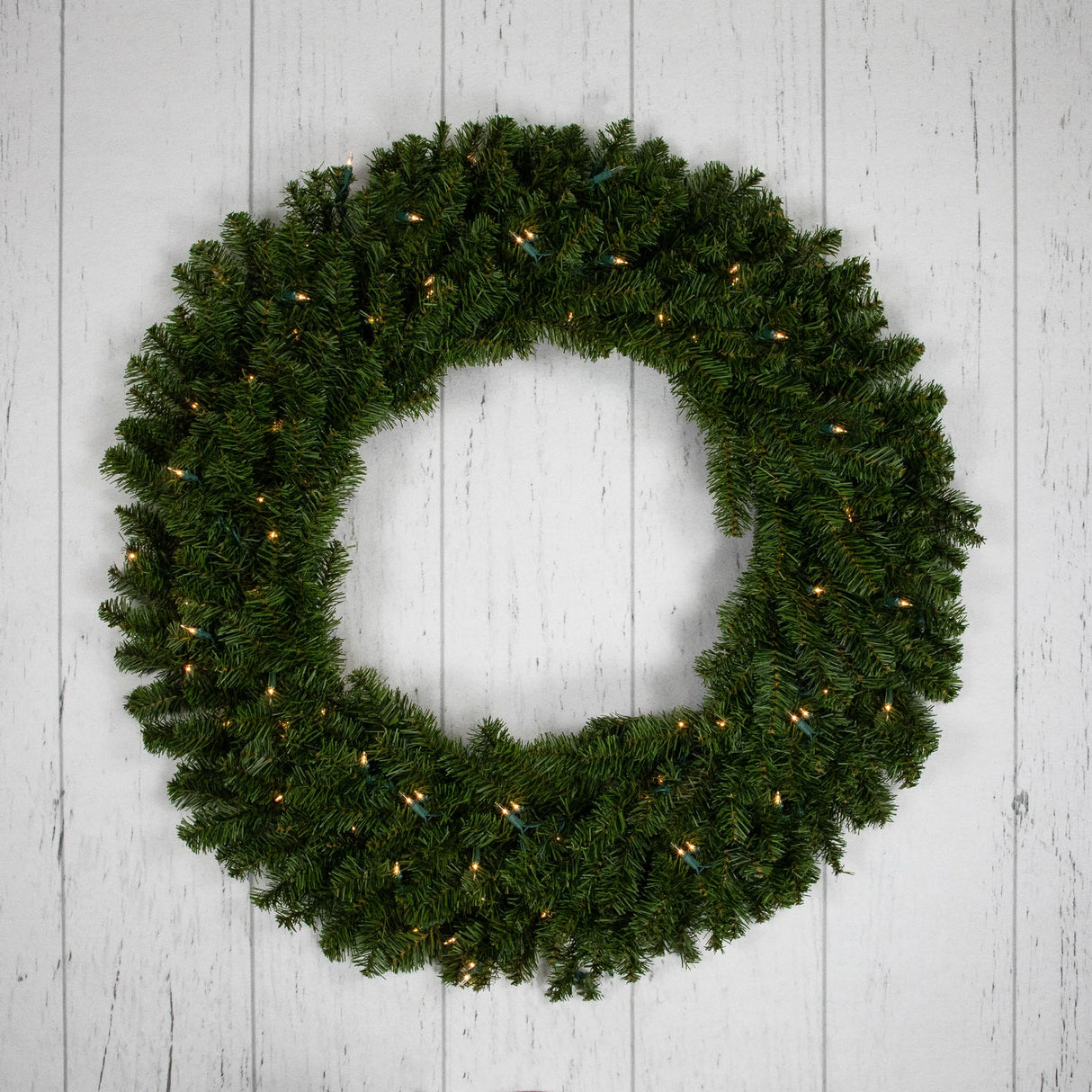 Northlight Pre-Lit Canadian Pine Artificial Christmas Wreath - 36" - Clear Lights Northlight