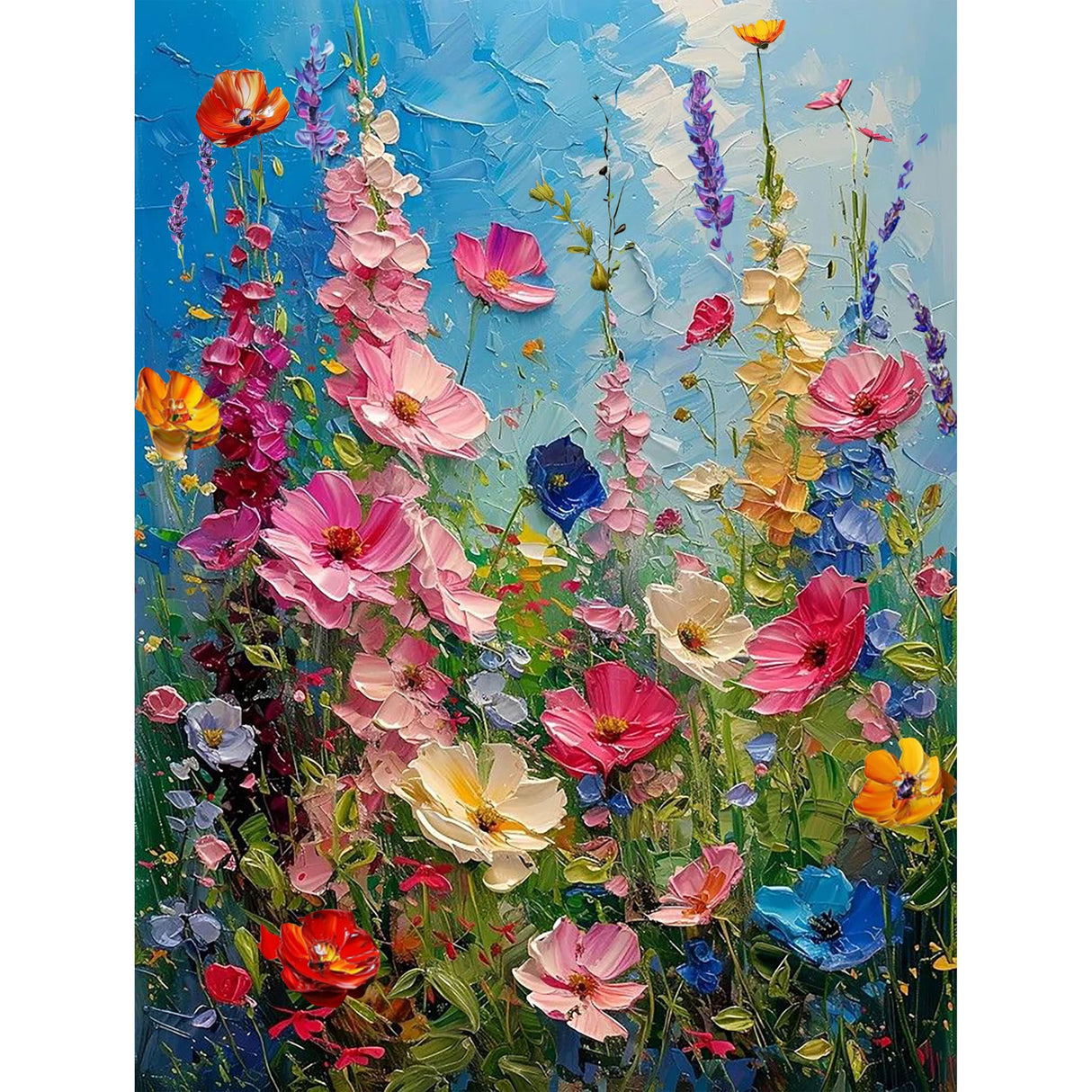 Hutarosl Wild Flowers Paint by Numbers Kits for Adults - Flowers Paint by Number Adult,Flower Canvas Paint by Numbers for Adults,DIY Oil Painting Kits for Gifts Home Decor 16x20in Hutarosl