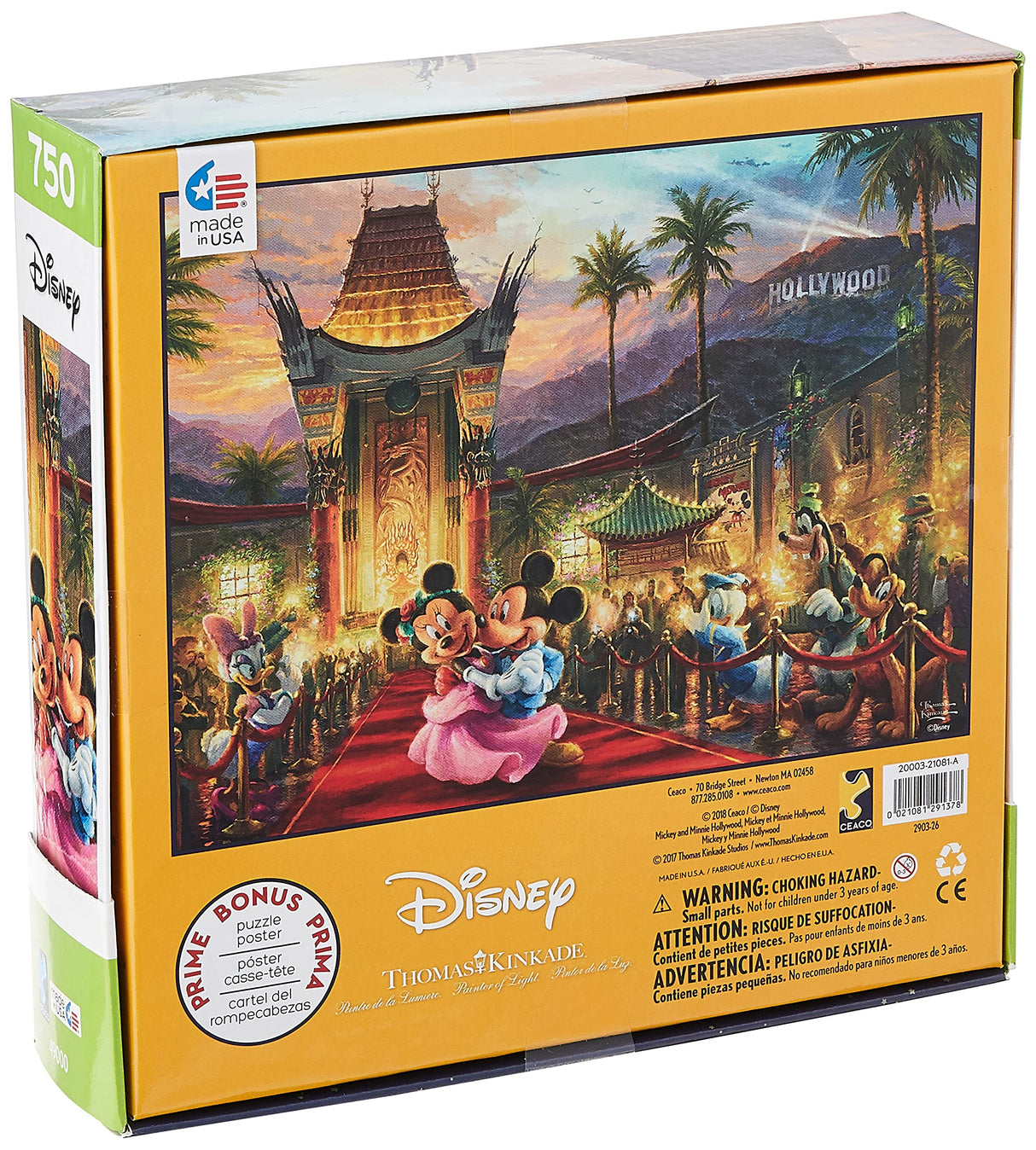 Ceaco - Thomas Kinkade - Disney Dreams Collection - Mickey and Minnie Hollywood - 750 Piece Jigsaw Puzzle Ceaco