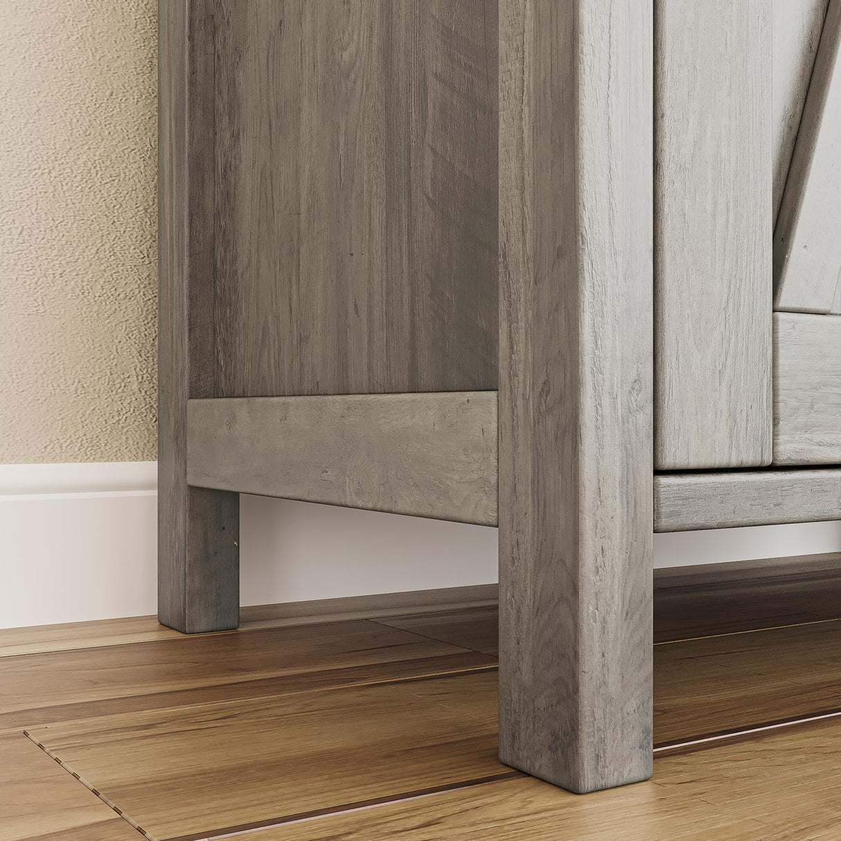IDEALHOUSE Buffet Cabinet Farmhouse Storage Cabinet with Doors and Shelves, Buffets and Sideboards Entryway Cabinet with Storage Accent Console Cabinet for Living Room, Dining Room (Rustic Grey) IDEALHOUSE