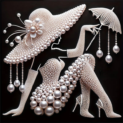 5D Diamond Painting Kits for Adults, Elegant Women Diamond Art Kits for Adults Beginner, DIY Special Shaped Rhinestones Crystal Art Diamonds Dot Gem Painting for Home Wall Decor 11.8x11.8inch