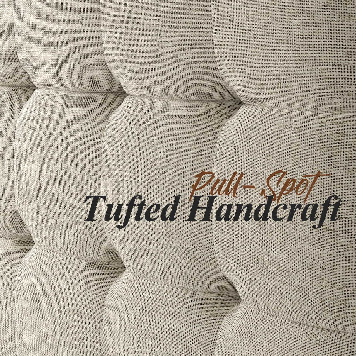 Jocisland Full Size Upholstered Wood Platform Bed Frame with Tufted Headboard in Walnut Jocisland