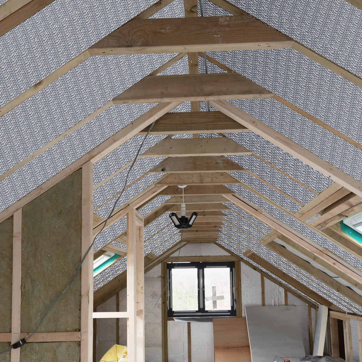 Garage Door Insulation Set Double Bubble Insulation Panels Reflective Aluminum Radiant Barrier Thermal Insulation Shield with Adhesive Tape for Garage Greenhouse Attics Walls (16 Pcs, 20.5 x 54 Inch) Gerrii