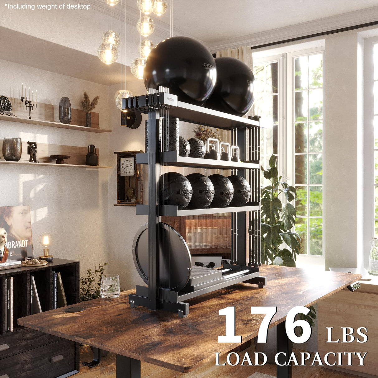 Monomi Electric Standing Desk, 63 x 28 inches Height Adjustable Desk, Ergonomic Home Office Sit Stand Up Desk with Memory Preset Controller (Rustic Brown Top/Black Frame) Monomi