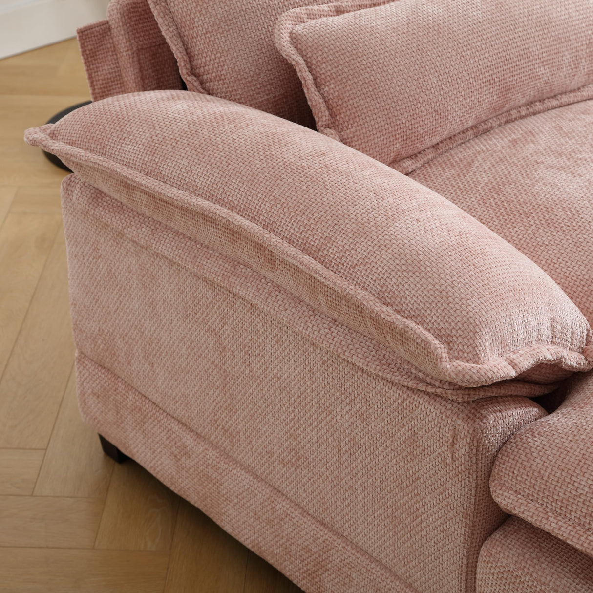 ERYE U-Shaped Corner Modular Convertible Sectional Sofa Couch Chenille Upholstery Deep Seat Double Cushions Sleeper Sofa&Couch W/2 Chaises and 4 Pillows for Home Office Apartment Living Room ERYE