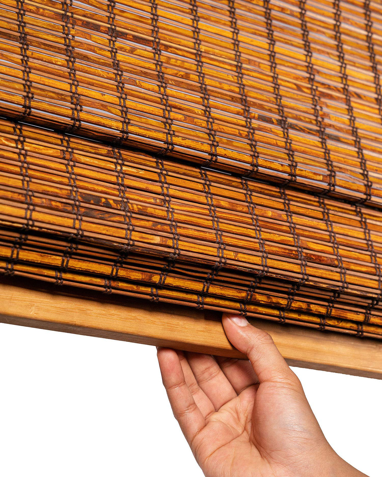 CHICOLOGY Bamboo Roman Shades - Smart Choice Eco-Friendly Light Filtering Blinds for Windows, Premium Quality, Ideal for Home, Beaver, 35"W X 64"H CHICOLOGY