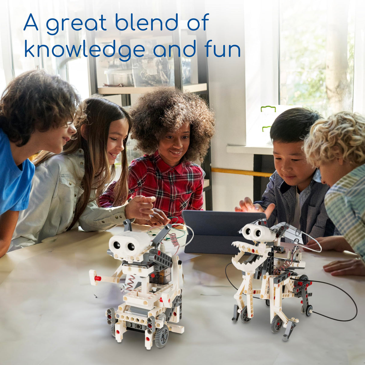 Thames & Kosmos | Robotics Smart Machines | Robotics for Kids 8 and up | STEM Kit builds 8 Robots | Full Color Manual to help with assembly | Requires tablet or smartphone | Parents' Choice Gold Award Thames & Kosmos