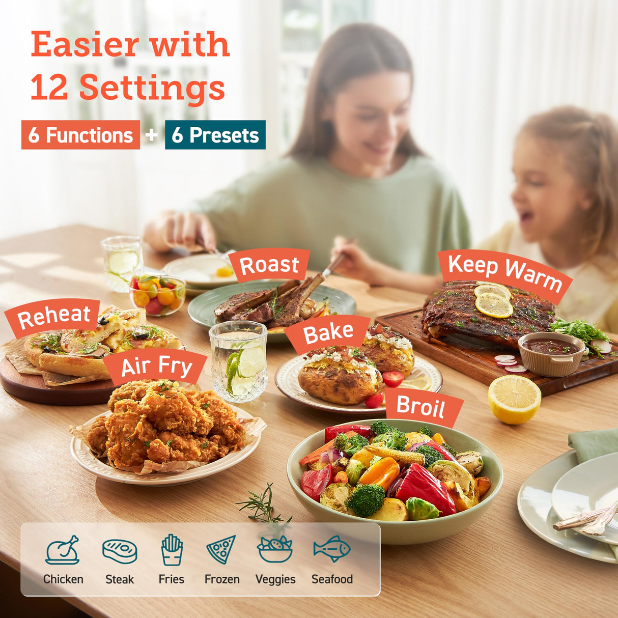 COSORI 6.8Qt Air Fryer, 12-in-1 Dual Blaze for 360ยฐ Crispy Meals, No Shaking & Preheating to Fast Cooking with Bake, Roast, Broil, 100+In-App Recipes, Dishwasher Safe COSORI