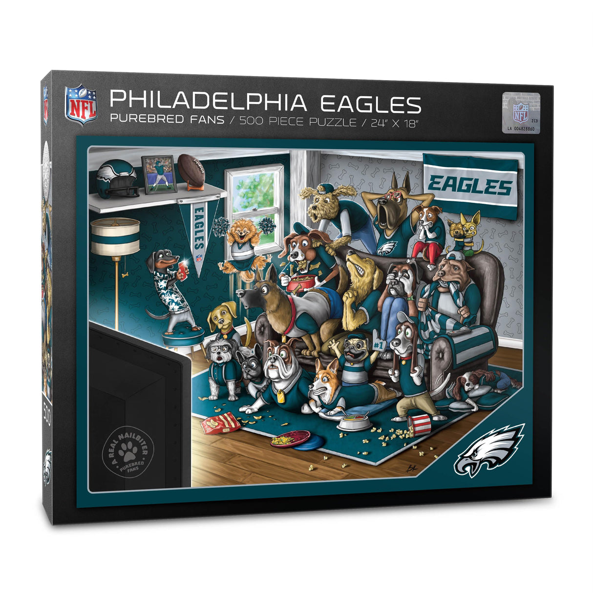 YouTheFan unisex adult NFL "A Nailbiter" Purebred Fans 500pc Puzzle A Real Nailbiter , Team Colors, 500 Piece US YouTheFan
