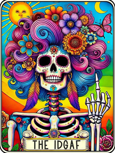 Ekuxom Skull Diamond Art Kits for Adults, Diamond Painting Kits for Beginners, DIY Full Drill Colorful Diamond Dots Paintings Crafts for Adults Gem Wall Art Decor Gifts 12x16in