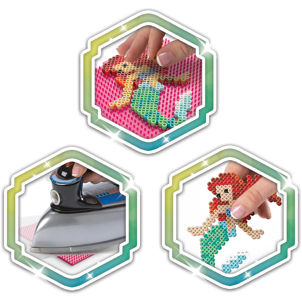 Perler Disney's The Little Mermaid Fused Bead Craft Activity Kit, Includes 9 Patterns, Finished Project Sizes Vary, Multicolor 2003 Pieces Perler