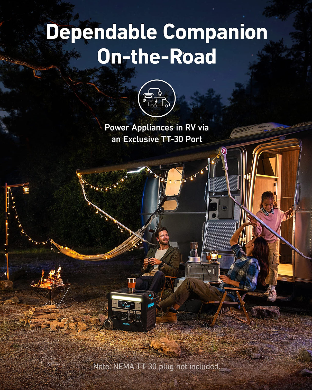 Anker SOLIX F2000 Portable Power Station, PowerHouse 767, 2400W Solar Generator, GaNPrime Battery Generators for Home Use, LiFePO4 Power Station for Outdoor Camping, and RVs (Solar Panel Optional) Anker