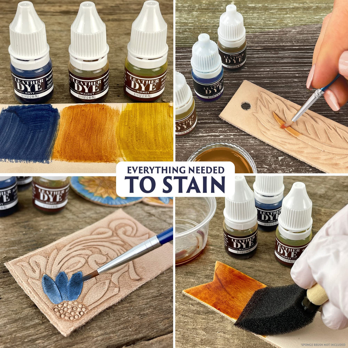 ArtSkills Leather Working Kit for Beginners with Leather Tools, Dyes, and Stamps - Arts and Crafts Kit for Adults & Teens, 64 pc ArtSkills