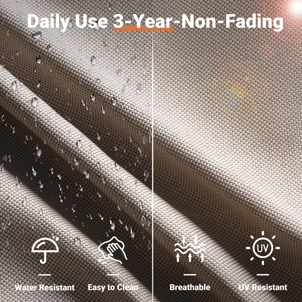 ovios 9 Piece Patio Sectional Furniture with 42" Fire Pit Table, Rattan Wicker Coversation Set with Swivel Chairs, Outdoor Sofa Set for Outside Porch Balcony Backyard Pool,Beige ovios