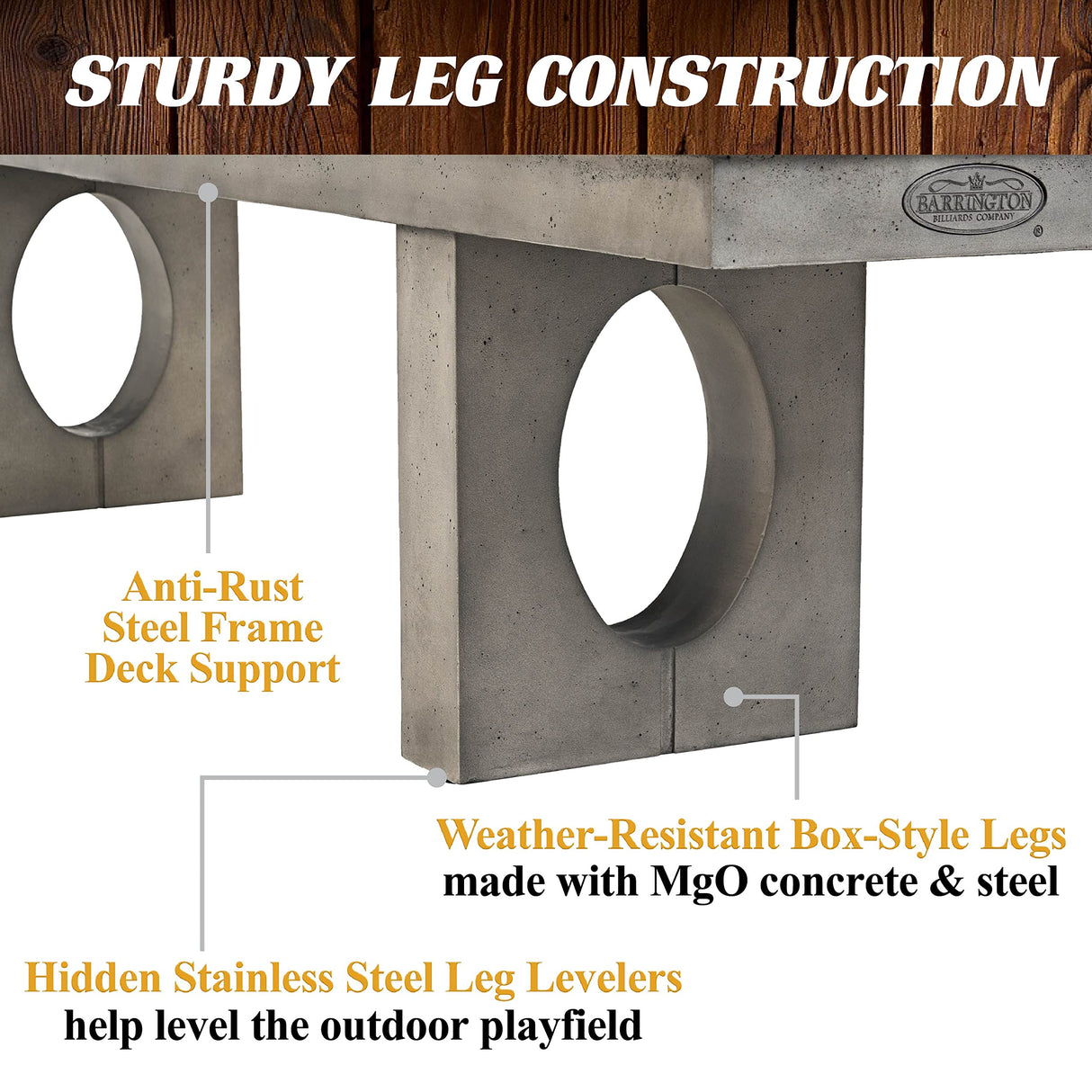 Barrington Billiards 11' Aurora Outdoor Shuffleboard Table with Scratch-Resistant Playfield and 8 Puck Set Barrington Billiards