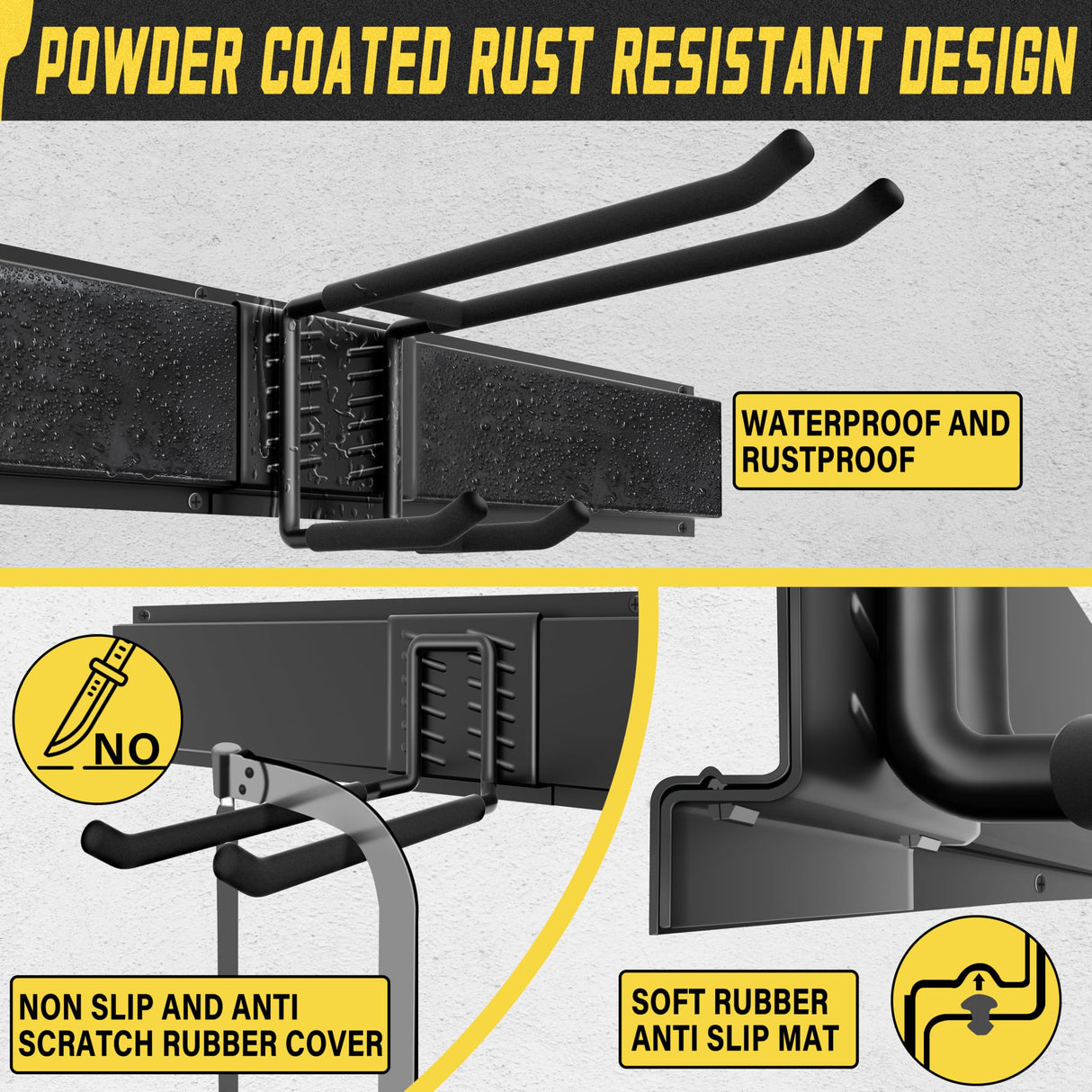 klasit Garage Wall Organizer,15Pack Carries 675 lbs,Garden Tool Organizer 48in With Large Storage Space,Easy Assembly, Sturdy Design,for Efficient Tool Storage Garage Organization klasit