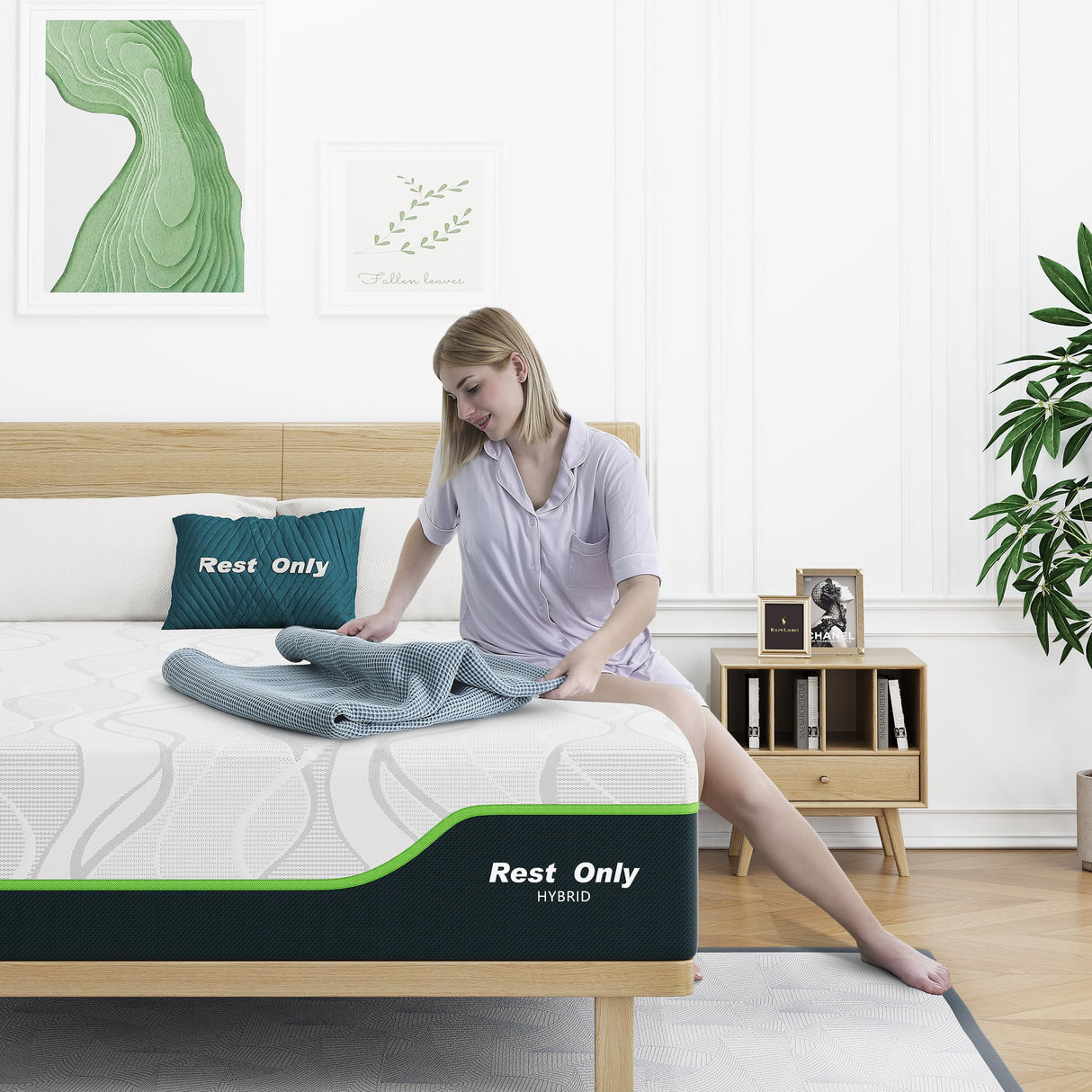 Rest Only King Size Mattress for Pressure Relief, 12 Inches Cooling Gel Memory Foam Hybrid Mattress, King Mattress in a Box with Individual Pocket Spring for Motion Isolation, Medium Firm RO REST ONLY