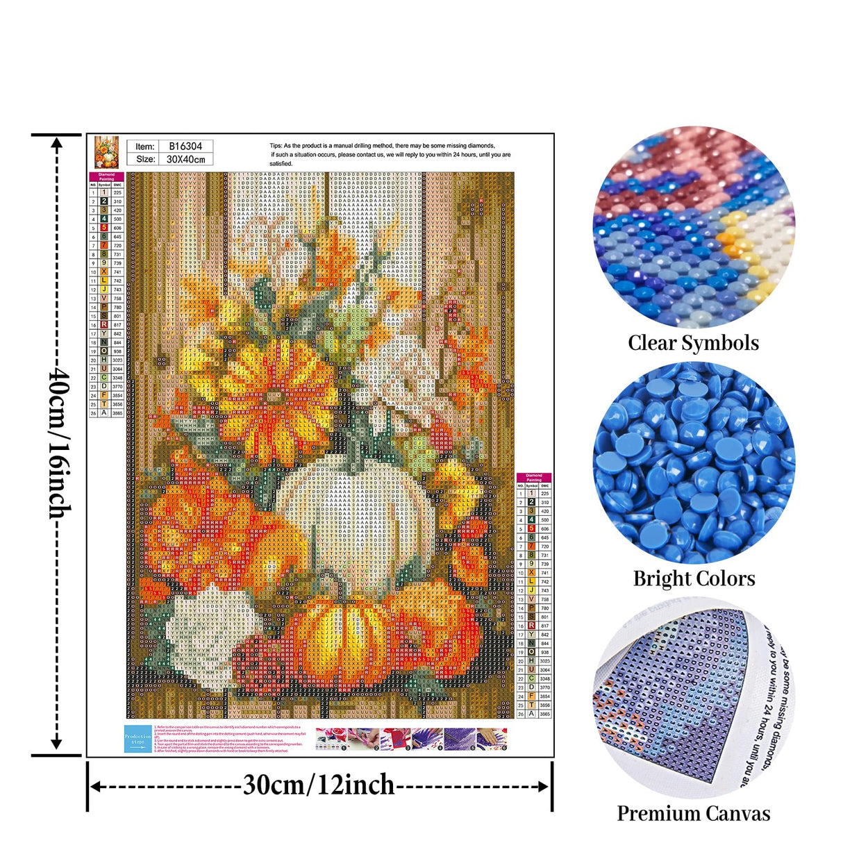 Pumpkin Diamond Art Kits for Adults, Fall Diamond Painting Kits for Adults Beginners, DIY 5D Diamond Painting with Round Gem Art Kits for Gift Home Wall Decor 12x16 Inch Fountor