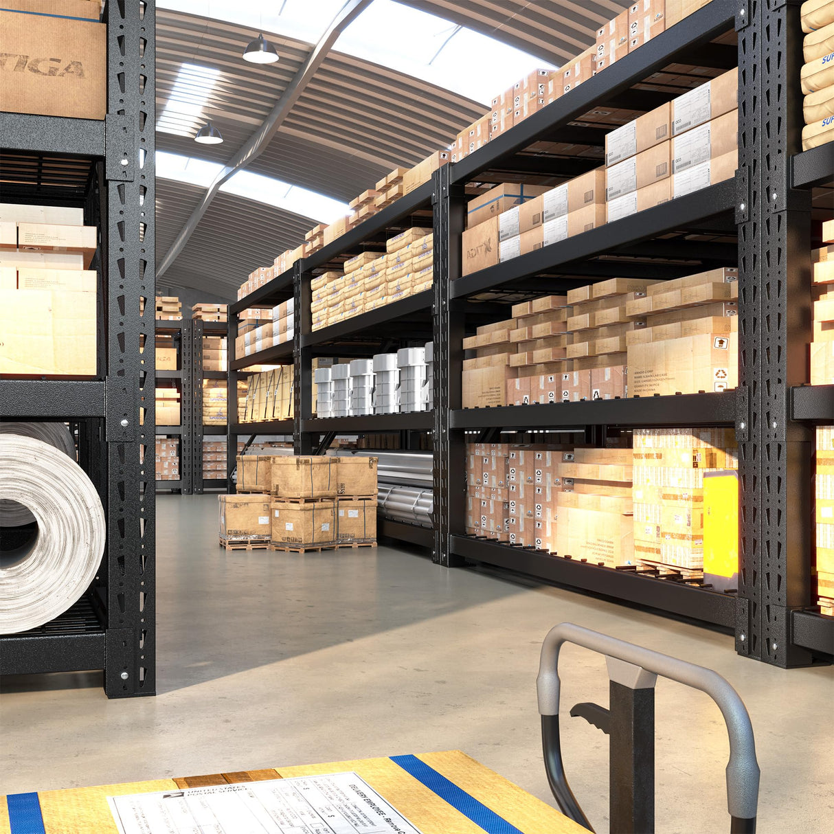 Bepatio 11000LBS Garage Shelving Heavy Duty, 72" H Storage Shelves Adjustable 4-Tier Metal Shelves, Industrial Shelving for Garage,Shop, Warehouse, Basement, Commercial, 72" H× 60" W × 24" D, Black Bepatio