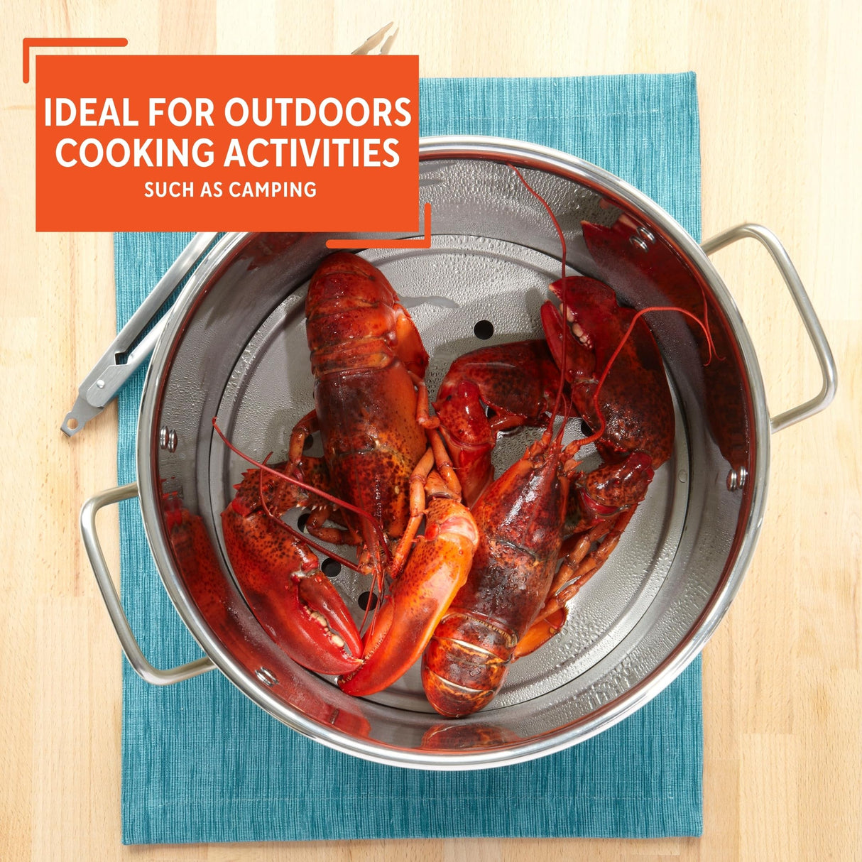 IMUSA Aluminum Steamer Dual Piece Set, 28Qt and 10Qt, Silver Imusa