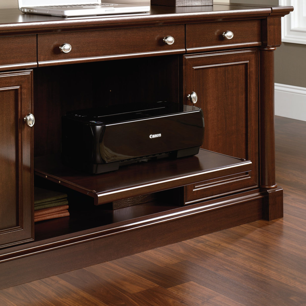 Sauder Palladia Credenza, Select Cherry finish Sauder