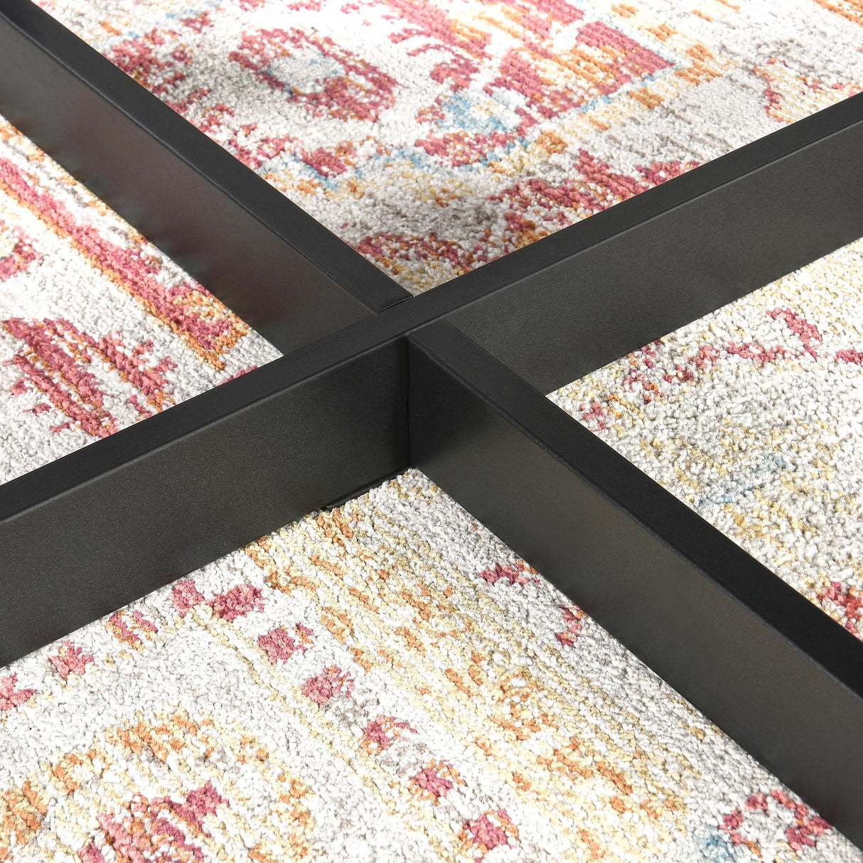 Oval Coffee Table for Living Room, Solid Wood Coffee Tables and Sturdy Metal Legs, Mid Century Modern Coffee Table, Designed Home Furniture, Center Large Circle Coffee Table MIAUWUUFHOME