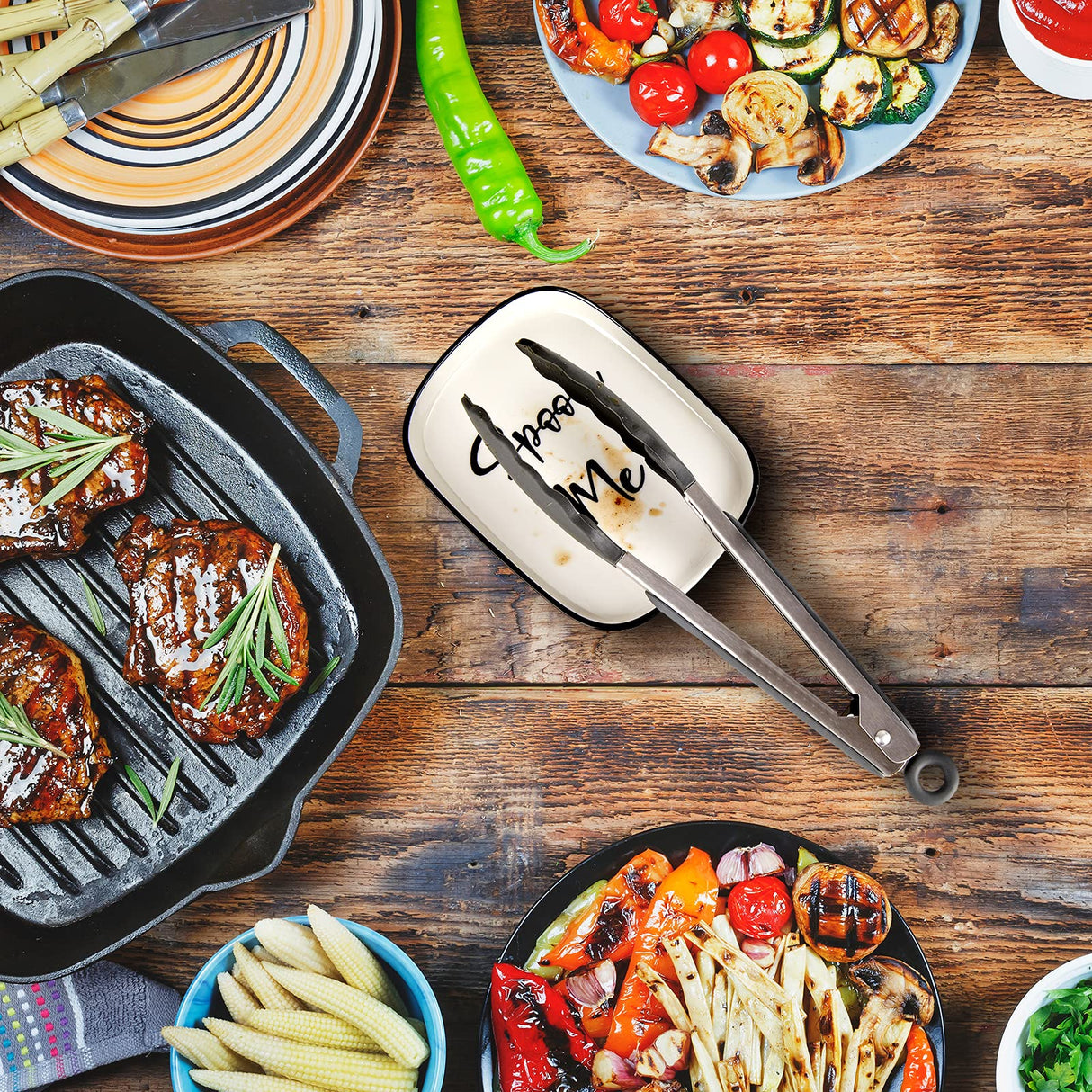 Ceramic Spoon Rest for Stove Top, Large Spoon Holder, Spoon Rest for Kitchen Counter, White Coffee Spoon Rest, Heat-Resistant Cooking Utensil Rest, Modern Farmhouse Kitchen Décor DAYYET