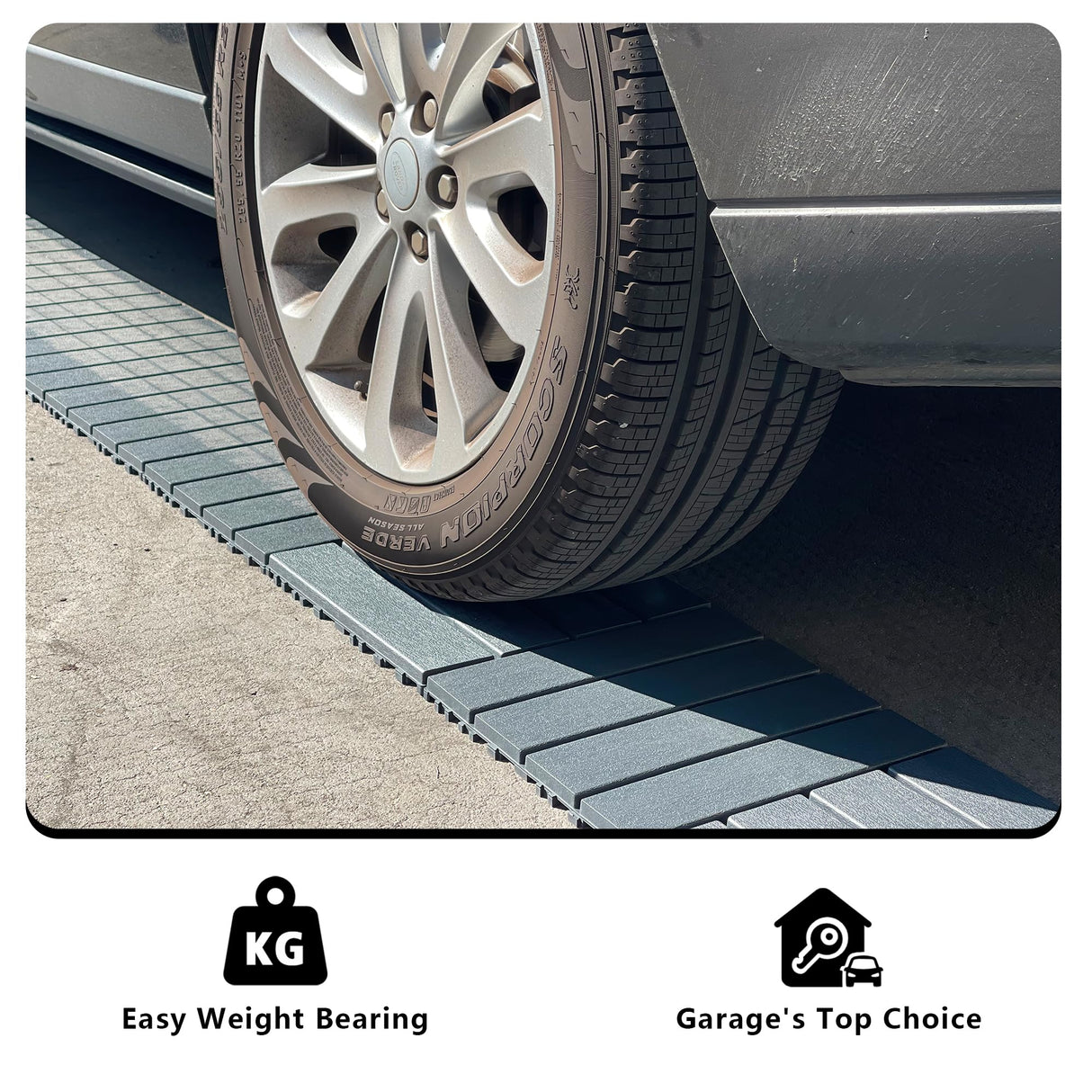 44 Pack Interlocking Deck Tiles, 12"x12"x0.8" Plastic Patio Flooring Outdoor Waterproof, All Weather Use for Balcony Porch Backyard Poolside(Dark Grey,Stripe) Xinghanzhenxuan