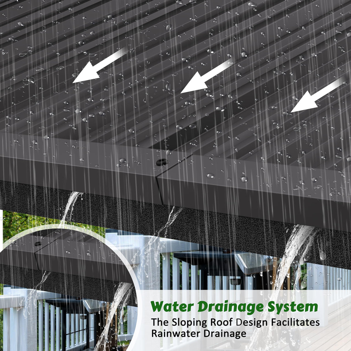 MUPATER 12'x 20' Outdoor Pergola on Clearance with Metal Frame, Lean to Pergola Gazebo, Wall-Mounted Heavy Duty Awnings for Patio, Deck, Porch and Backyard MUPATER