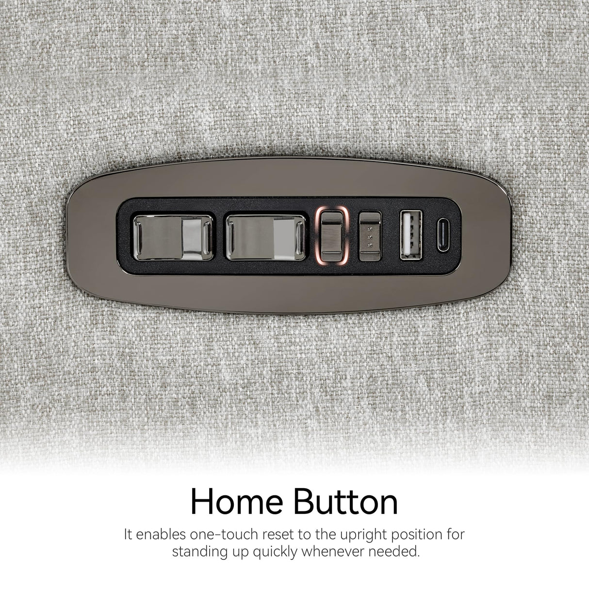 MCombo Oversized Swivel Glider Rocker Recliner with Adjustable Headrest, Dual Motor Power Recliner for Nursery, Led Nightlight, Fabric PR601 (Mist Grey) MCombo