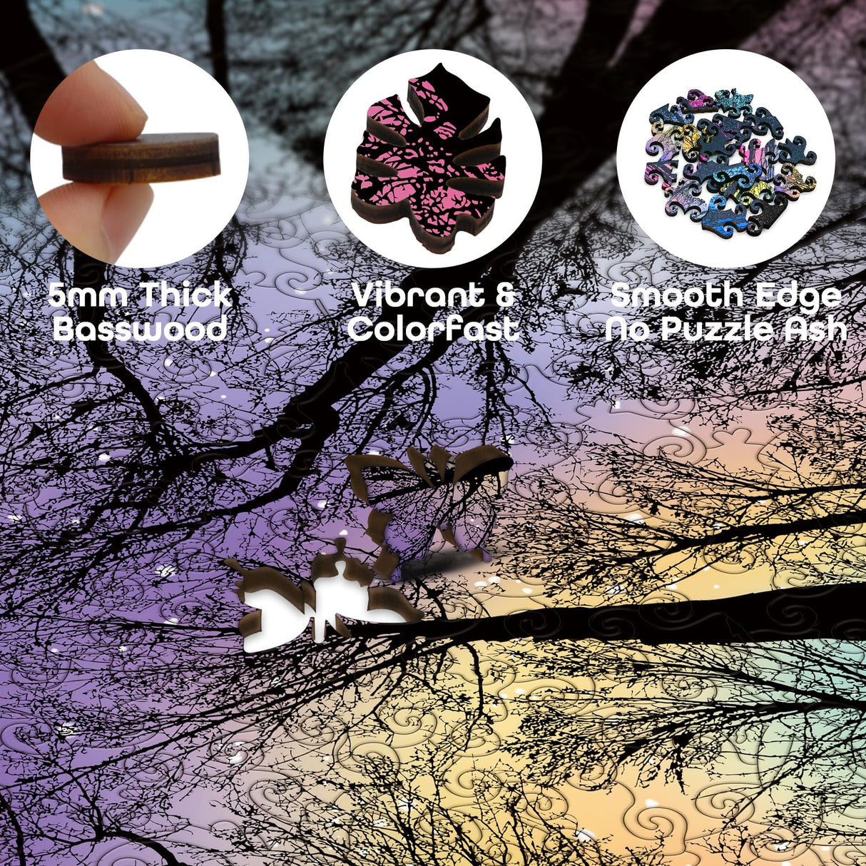 Hard Impossible Wooden Puzzles for Adults 340 Piece, Challenging Difficult Wood Puzzles for Adults, Colorful Gradient Puzzle for Adult BBOLDIN