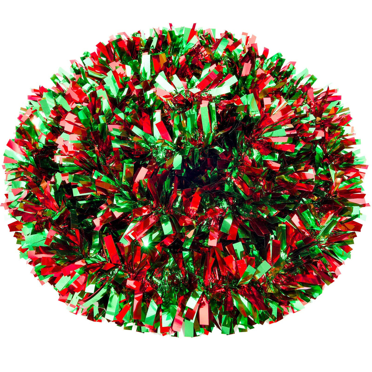 Christmas Tinsel Garland Metallic Christmas Tree Garland Shiny Party Tinsel Garland Hanging Decorations for Christmas Tree Decorations Wedding Birthday Party Supplies (26.2 ft,Red and Green) WILLBOND