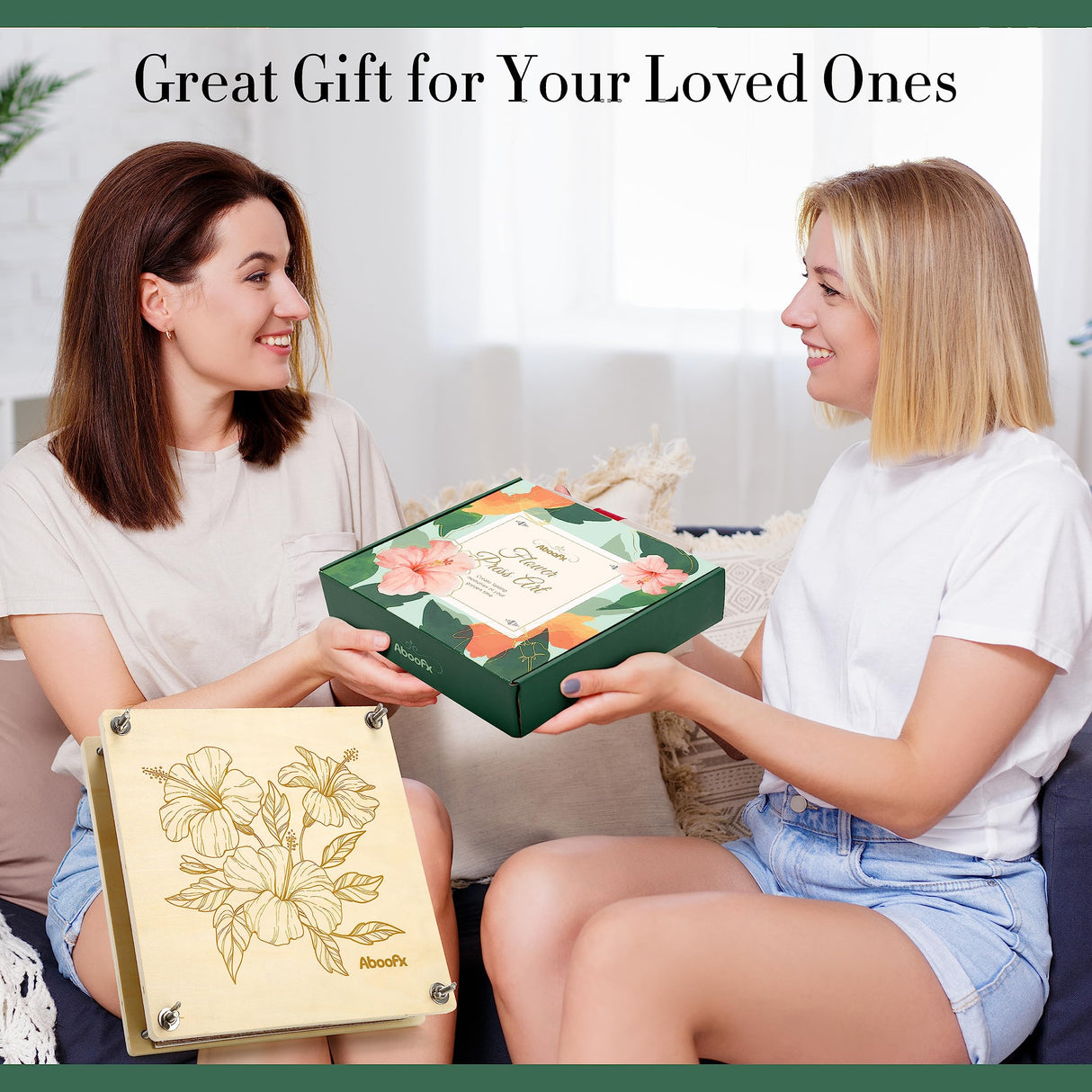 Aboofx Flower Press Kit, Craft Kits 11"x11" 10 Layers Wooden Flower Pressing Kit for Crafts Pressed Flowers and Plant for DIY Art, Preservation for Bookmark Frame Wedding Flower Drying Aboofx