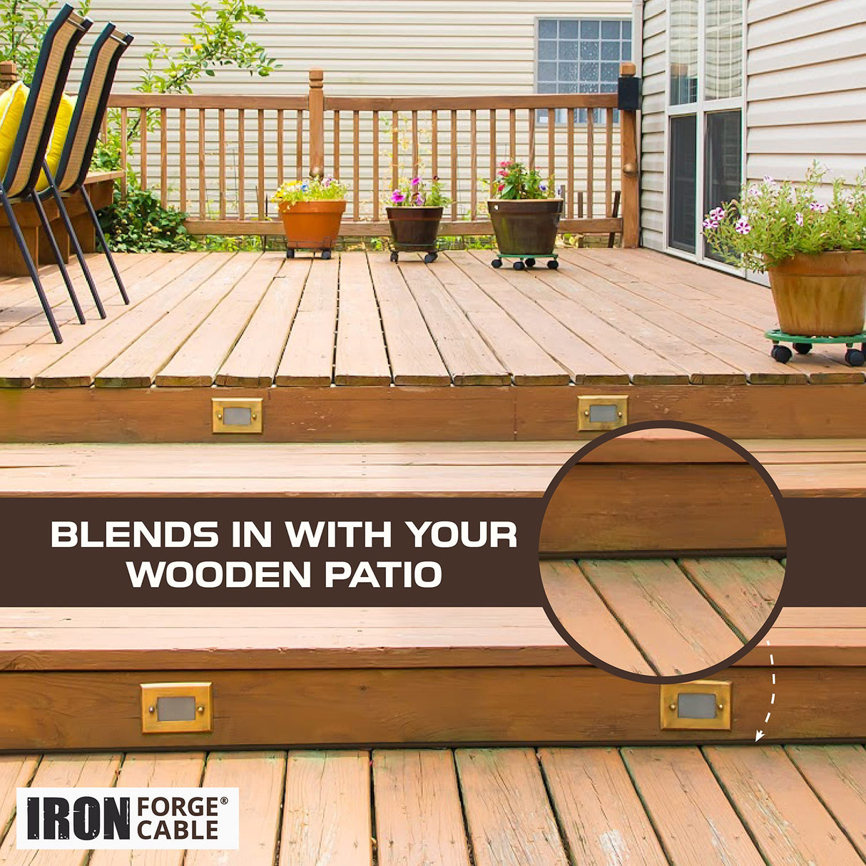 Iron Forge Cable 100 Ft Brown Extension Cord with 3 Outlets,16/3 SJTW Heavy Duty Outdoor Extension Cord, Multiple Outlets, 3 Prongs, Weatherproof Cable for Appliances, Garden, Lawn, Lights Decoration IRON FORGE CABLE