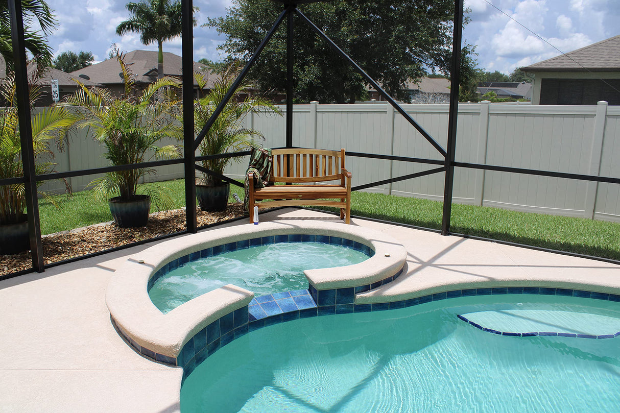 EcoDecors Kent Outdoor Bench Teak Wood Garden Bench Patio Bench with Armrests and Backrest, Yard Benches for Indoor and Outdoors- Natural Teak EcoDecors