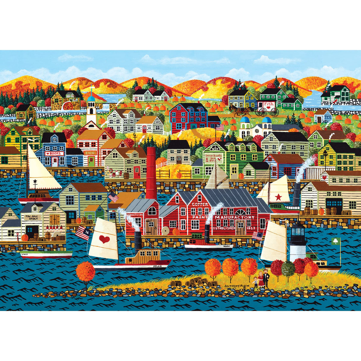 RoseArt - Home Country- Cape Ann - 1000 Piece Jigsaw Puzzle for Adults RoseArt