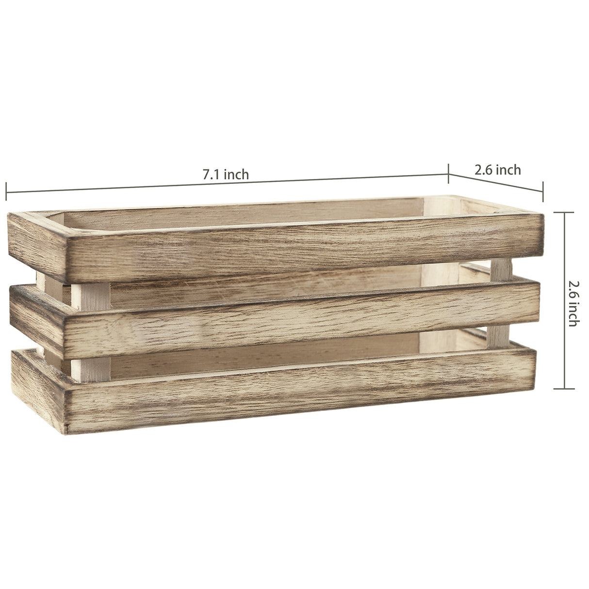 MyGift 3 Pack Burnt Wood Mini Magnetic Storage Box, Dry Erase Marker Holder for Whiteboard, Desktop Office Supplies Organizer Crates MyGift