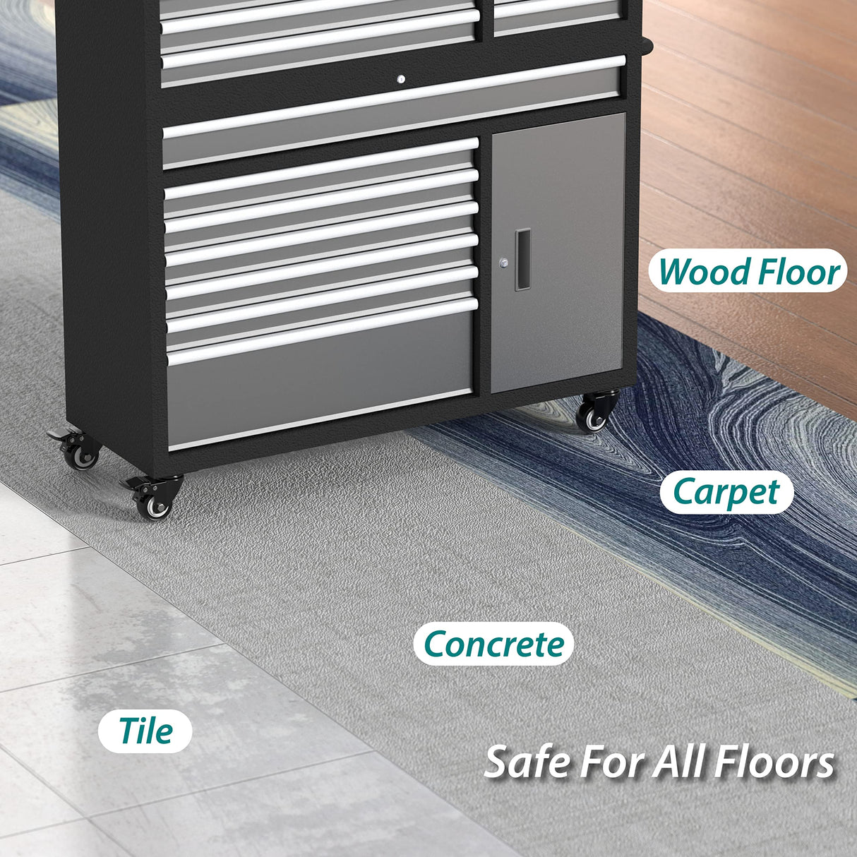 2 inch Caster Wheels Heavy Duty Swivel Casters with Safety Brake Total Capacity 600lbs (Set of 4) Good for Industrial or Furniture HOLKIE