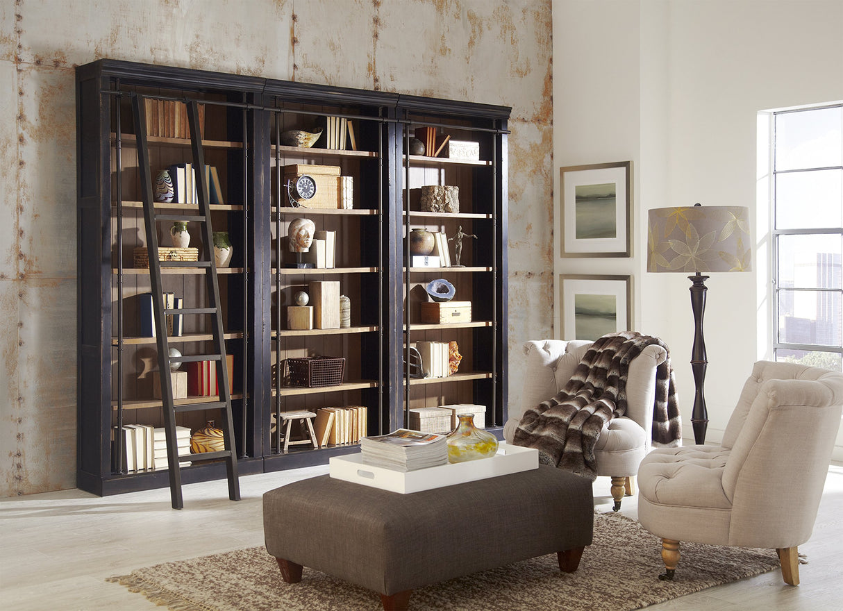Martin Furniture Fully Assembled Aged Ebony Toulouse 6 Shelves Bookcase, Martin Furniture