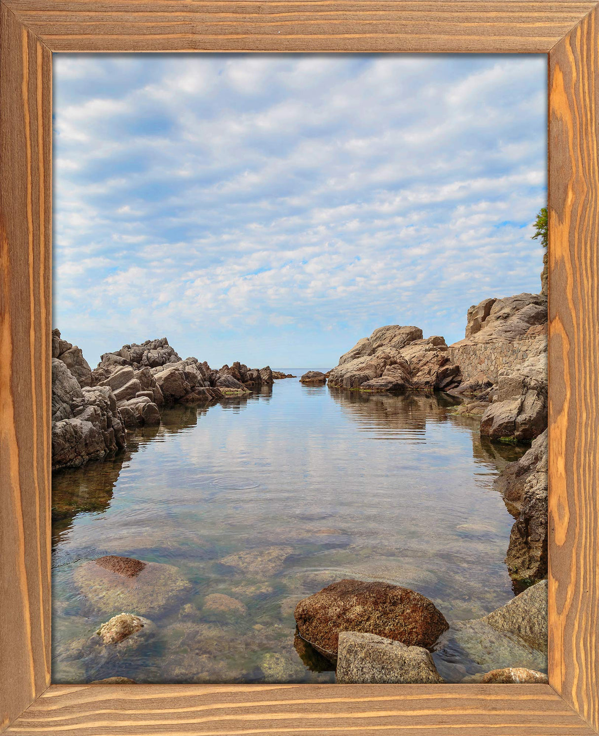 Rustic Wooden Picture Frame 9x12 Inch - 100% Natural Solid Eco Distressed Wood for Wall Mounting Photo Frame - Walnut WOOD SIDE ORBIS