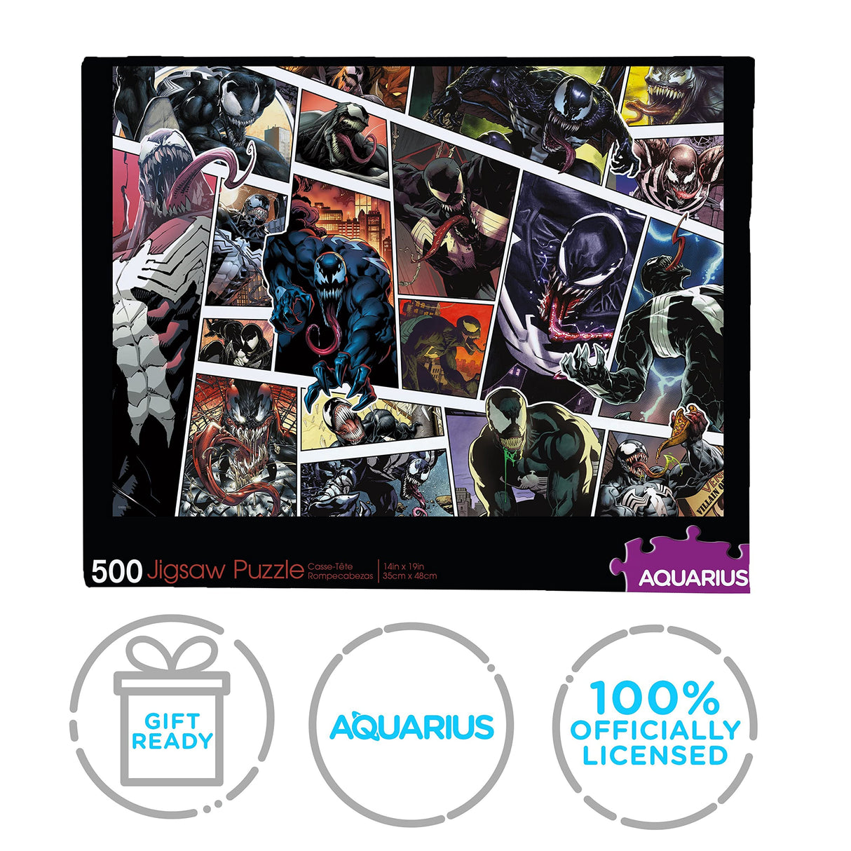 AQUARIUS Marvel Venom Puzzle (500 Piece Jigsaw Puzzle) - Glare Free - Precision Fit - Officially Licensed Marvel Merchandise & Collectibles - 14x19 Inches AQUARIUS