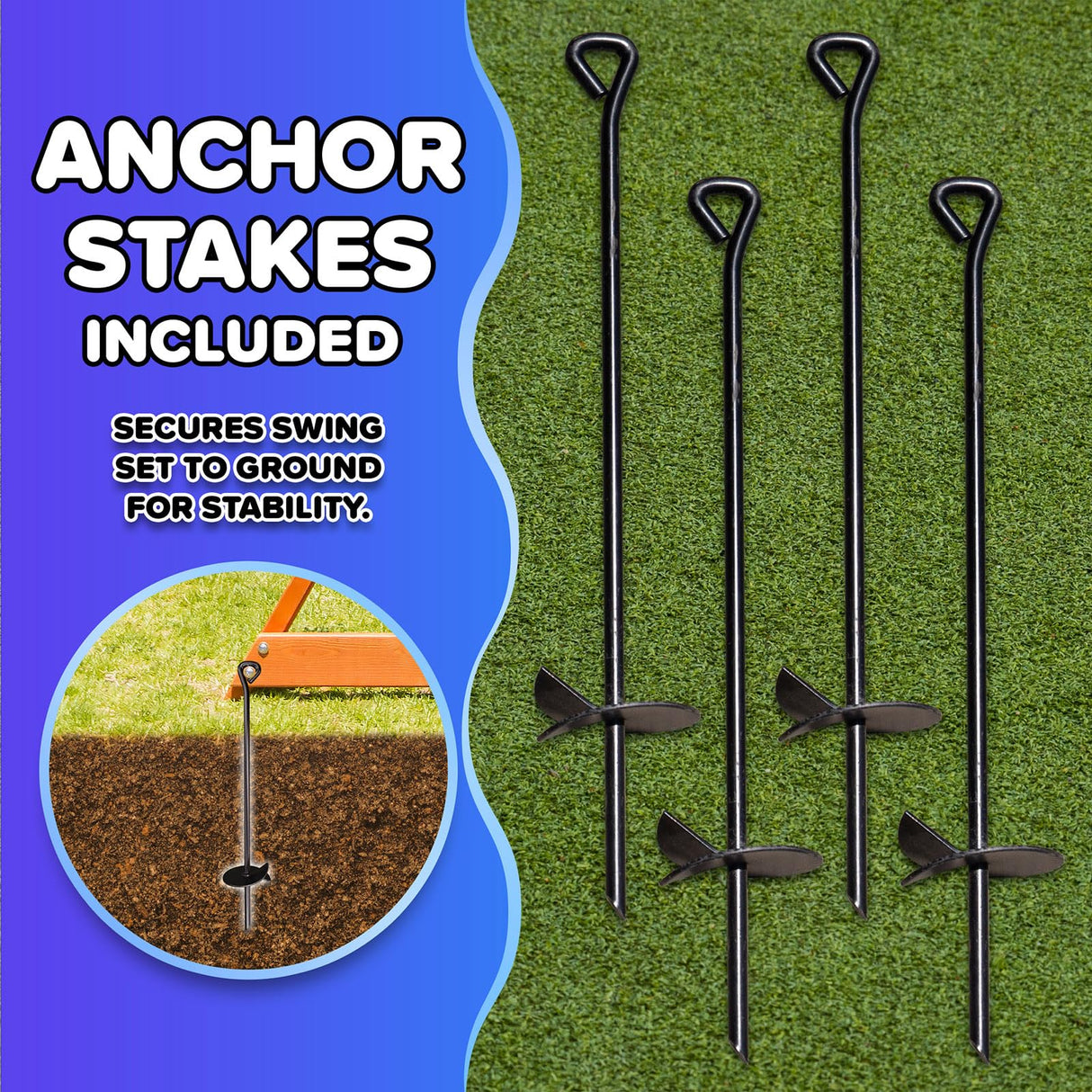 Sportspower™ Rosemont Wooden Swing Set with 8' Slide, 2 Adjustable Swings, Trapeze, Play Fort with Rock Climber, Sandbox, Picnic Table, Chalk Tarp & Anchor Kit, Outdoor Playset for Kids Ages 3–8 Sportspower